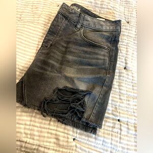 American Eagle Distressed Denim Mini Skirt